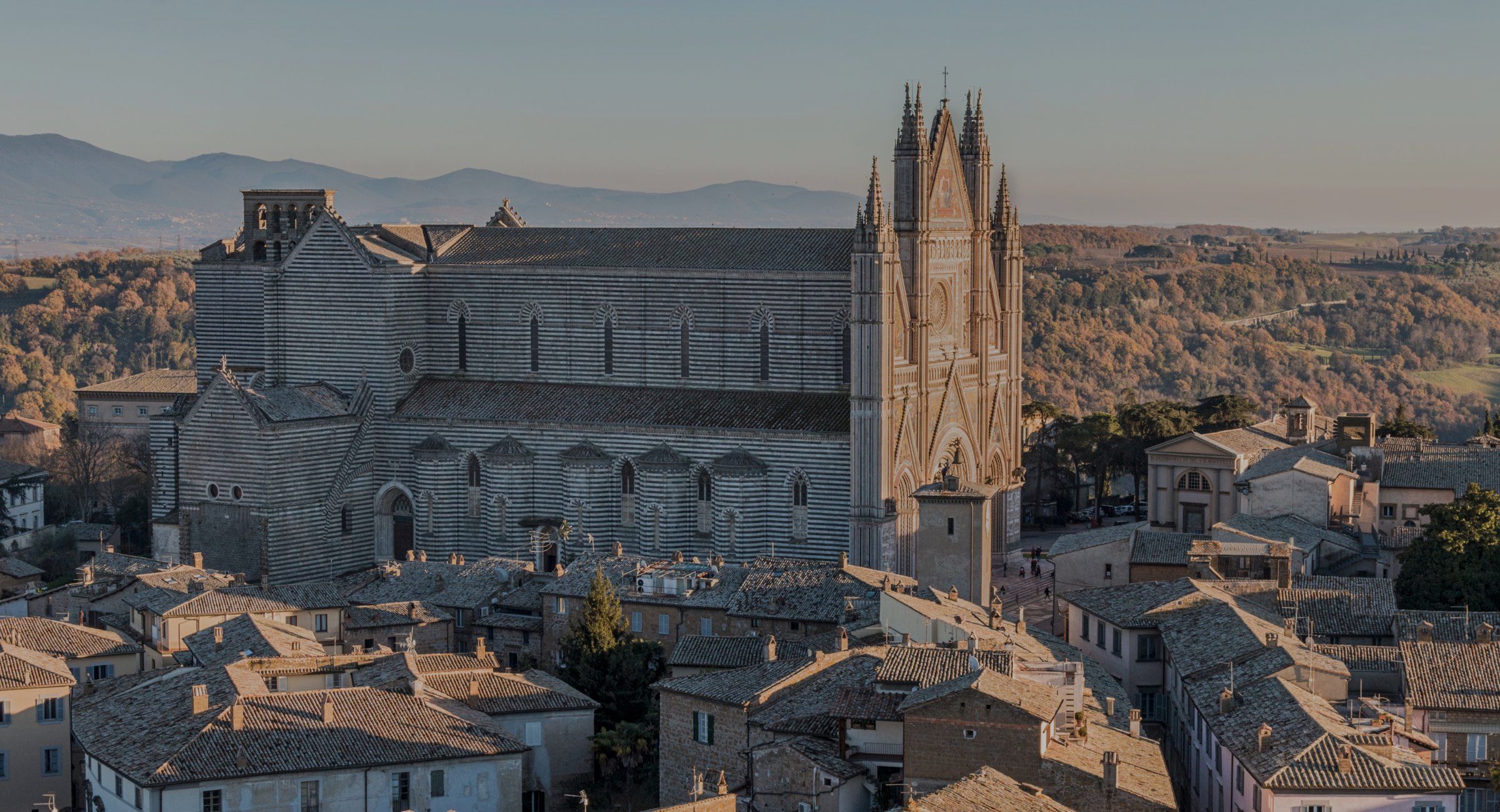 View of Orvieto and its historic architecture in Umbria