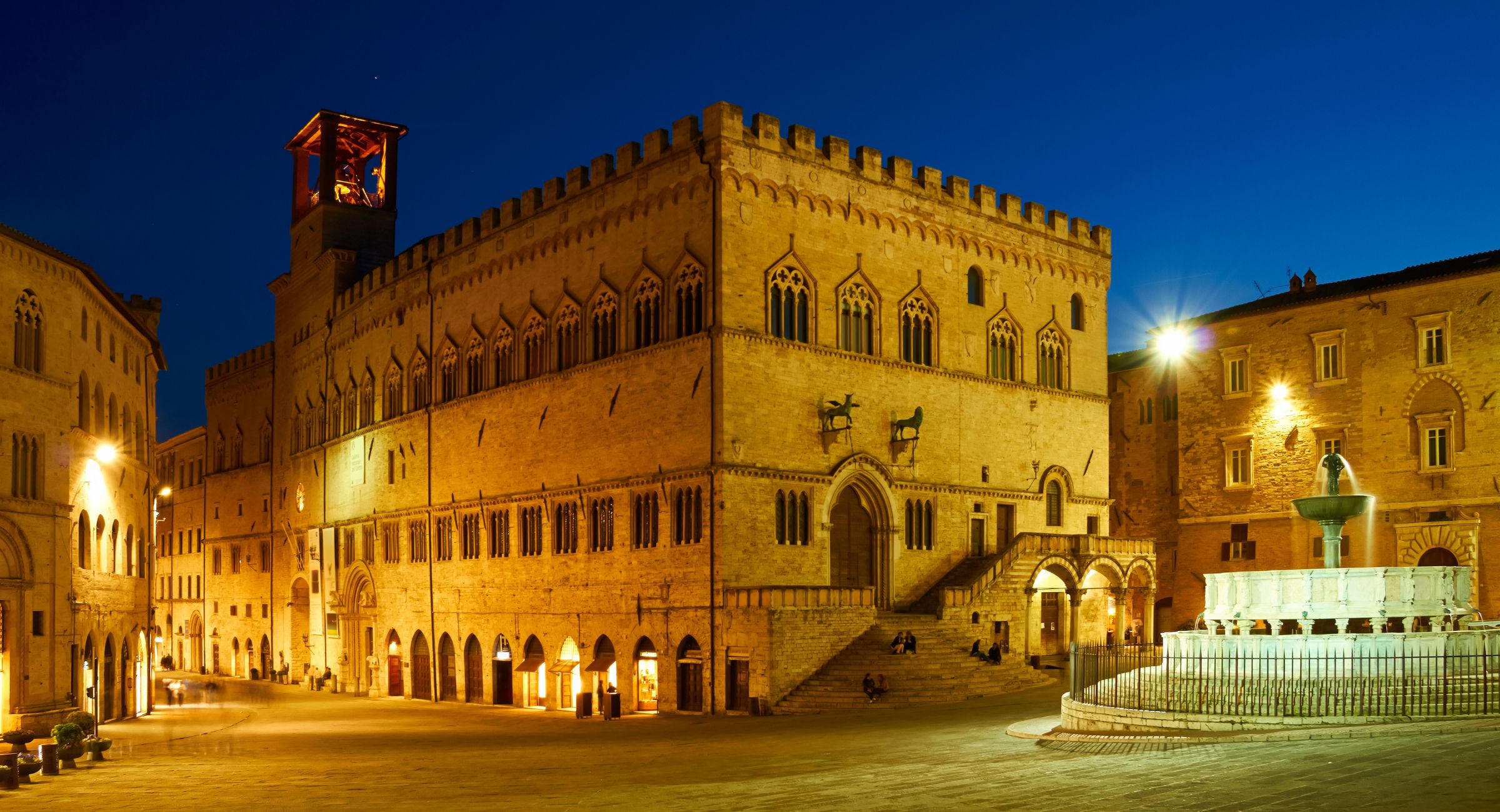 Historic architecture in the centre of Perugia, Umbria