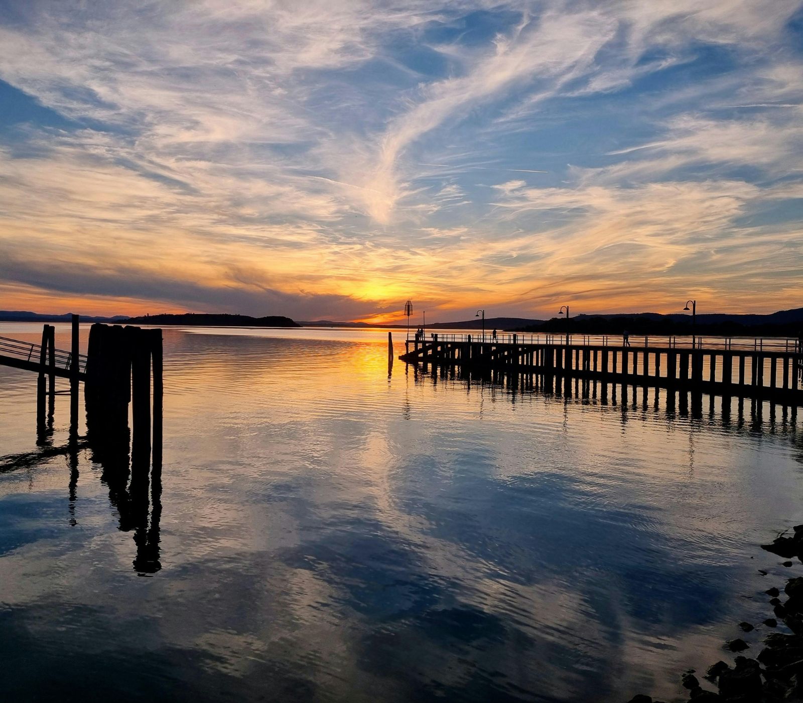 amazing sunset at Trasimeno Lake