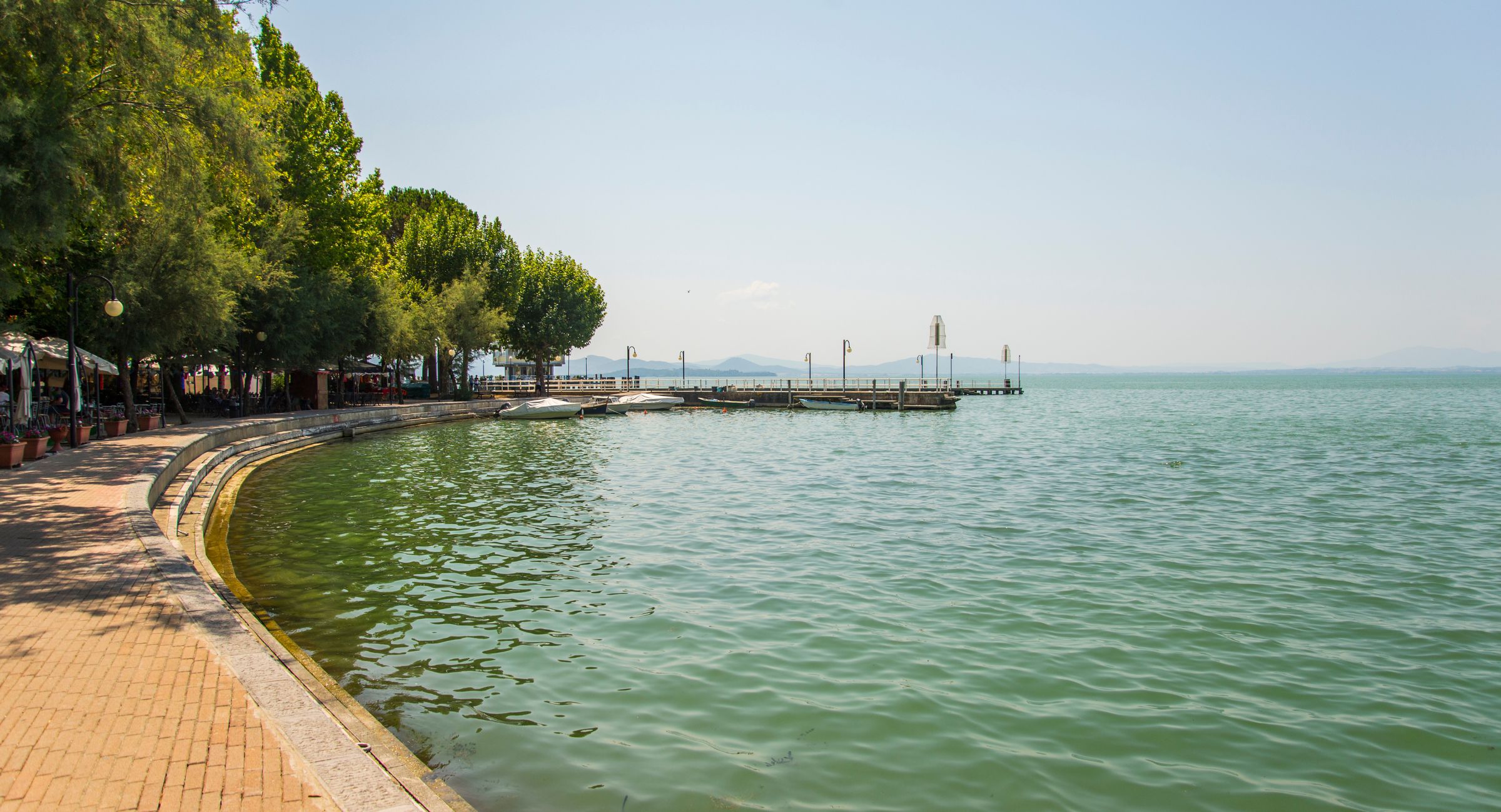 Lake Trasimeno and the surrounding Umbrian landscape