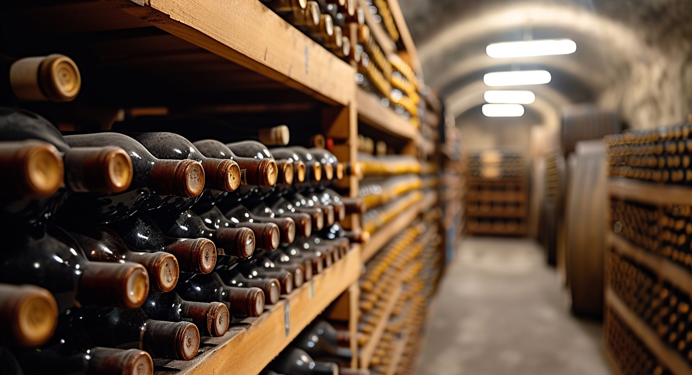 Wine cellar in Umbria representing local wine production and guided tastings