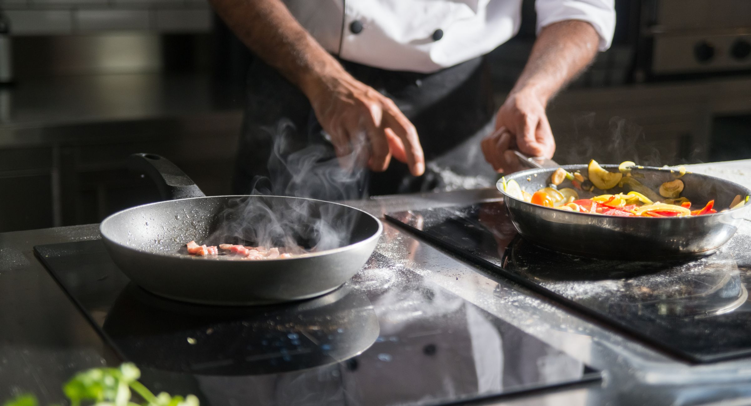 Chef preparing seasonal ingredients during a cooking experience in Umbria